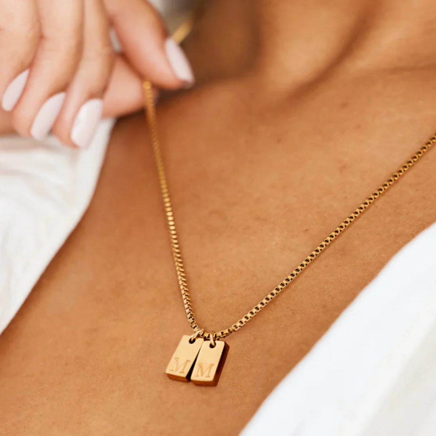 Liora™ Initial Tag Birthstone Necklace