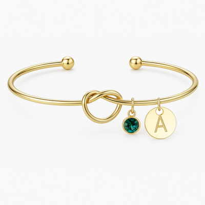 Initial Birthstone Bracelet