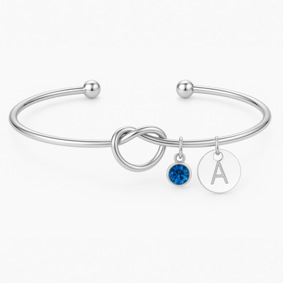 Initial Birthstone Bracelet