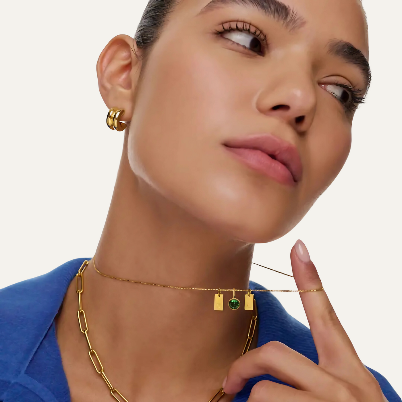 Liora™ Initial Tag Birthstone Necklace