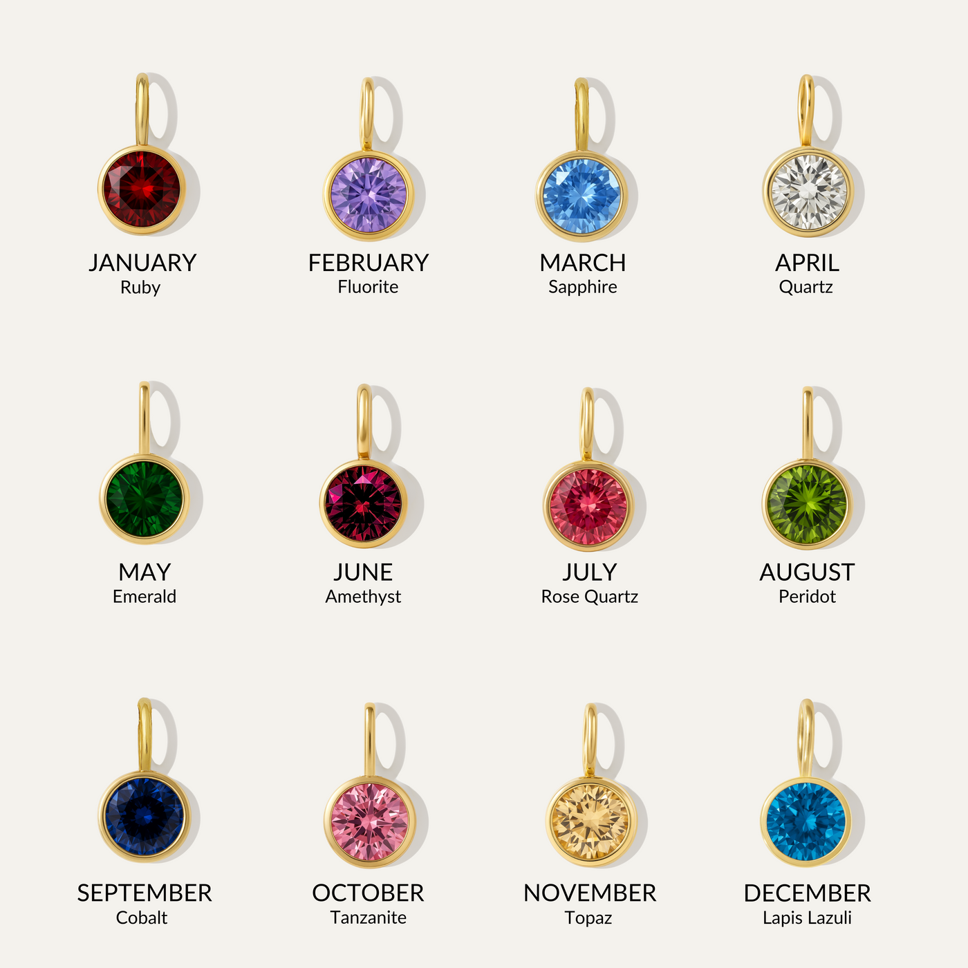 Liora™ Initial Tag Birthstone Necklace