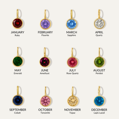 Liora™ Initial Tag Birthstone Necklace